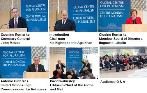 Global Centre for Pluralism 2014 Lecture: Speech/Videos/Photographs