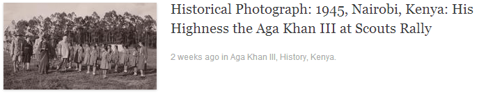 Historical Photograph: 1945, Nairobi, Kenya: His Highness the Aga Khan III at Scouts Rally