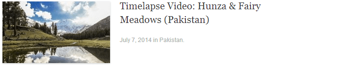 Hunza & Fairy Meadows (Pakistan)