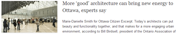 More ‘good’ architecture can bring new energy to Ottawa, experts say