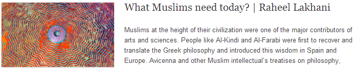 What Muslims need today? | Raheel Lakhani What Muslims need today? | Raheel Lakhani