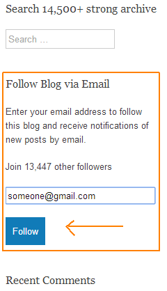 Right-hand side bar of the Ismailimail blog.