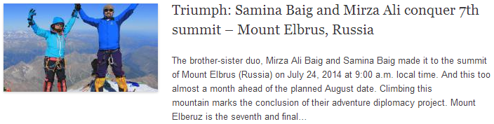 Triumph: Samina Baig and Mirza Ali conquer 7th summit – Mount Elbrus, Russia