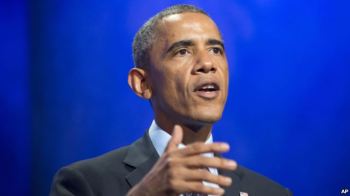 President Obama at the Clinton Global Initiative forum on September 23, 2014, announced a partnership between the United States and the Aga Khan Development Network designed to strengthen civil society.(Photo credit: AP/Photo Source: VOA)