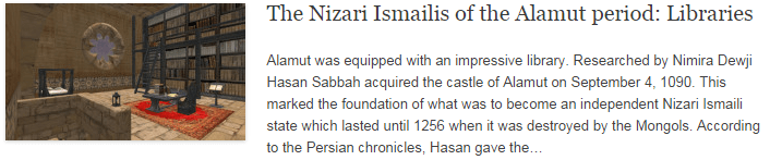 The Nizari Ismailis of the Alamut period: Libraries