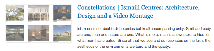 Constellations - Ismaili Centres - Architecture, Design and a Video Montage