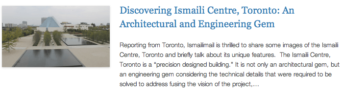 IM Reporting from TO - Discovering Ismaili Centre, Toronto - An Architectural and Engineering Gem