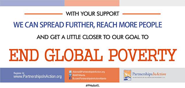 Celebration: Aga Khan Foundation’s PartnershipsInAction Atlanta Team invites you to their 2014 Entertainment lineup for September 14th, 2014 Walk and Run