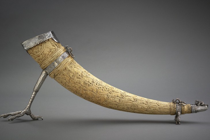 WSJ - Ivory horn carved in the 12th century, then detailed and mounted with silver 500 years later. © 2014 The Aga Khan Museum