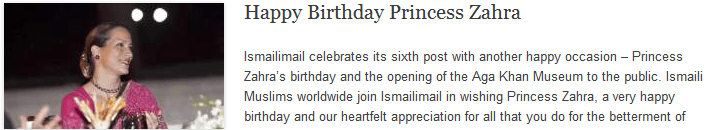 Happy Birthday Princess Zahra