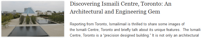 Discovering Ismaili Centre, Toronto: An Architectural and Engineering Gem