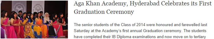 Aga Khan Academy, Hyderabad Celebrates its First Graduation Ceremony
