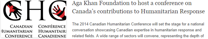 Aga Khan Foundation to host a conference on Canada’s contributions to Humanitarian Response