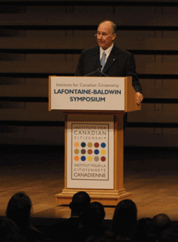 His Highness the Aga Khan delivers the LaFontaine-Baldwin Lecture in Toronto, Canada (Photo: AKDN/Zahur Ramji)