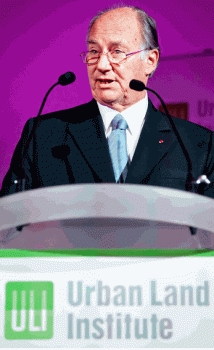 His Highness the Aga Khan addressing the Urban Land Institute in Paris. - Photo: ULI / Karla Gowlett