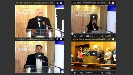 Aga Khan Foundation Press Conference at Houston City Hall
