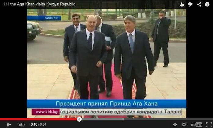 Video (foreign language) His Highness the Aga Khan in Kyrgyzstan