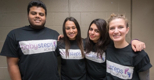 From left to right: Fardeen Khan, Alisha Karmali, Shafaq Zakir and Katerina Szkolka. Not pictured: Osama Sidat