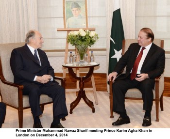 Pakistan's Prime Minister Muhammad Nawaz Sharif praises services of Prince Karim Aga Khan across the world