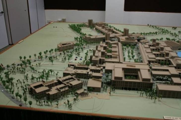Architectural model of the planned Aga Khan University, Faculty of Arts and Sciences, Arusha