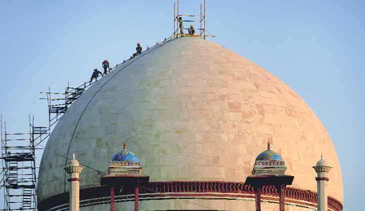 Archaeological Survey of India partners with Aga Khan Trust for Culture to restore Humayun’s Tomb finial (Image via Indian Express)