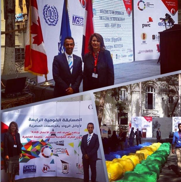 Canada supports Global Entrepreneurship Week in Egypt. Aly-Khan Rajani with another Canadian Government Official.