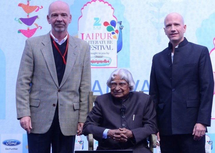 Nigel Harris, president and Managing Director, Ford India with Dr. APJ Abdul Kalam and Matt Reid, CEO of Aga Khan Foundation at Ford Samvad 2015.