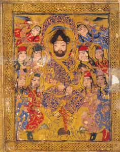 Illustration from Kitab al-aghani (Book of Songs), 1216-20, by Abu al-Faraj al-Isfahani, a collection of songs by famous musicians and Persian poets (Source=http://en.wikipedia.org/wiki/Image:Kitab_al-aghani.jpg ) 