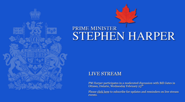 Prime Minister Stephen Harper and Bill Gates at the Delegation of the Ismaili Imamat