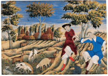 Shepherds in a Landscape, Safavid Iran ca. 1675 (Image: Aga Khan Museum)