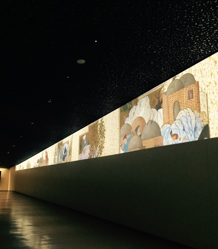 Underground parking tunnel, leading to the Aga Khan Musuem. Toronto, Canada