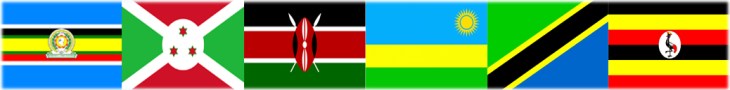 East African Community EAC - member countries flags