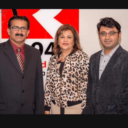 Jalal Ladak (left) Salma Jadavjoio and Akbar Herao