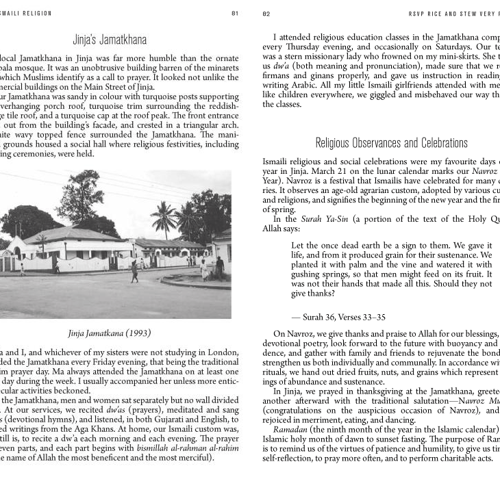 Nazlin Rahemtulla: Religious Observances & Celebrations - From the Book: RSVP Rice and Stew Very Plenty
