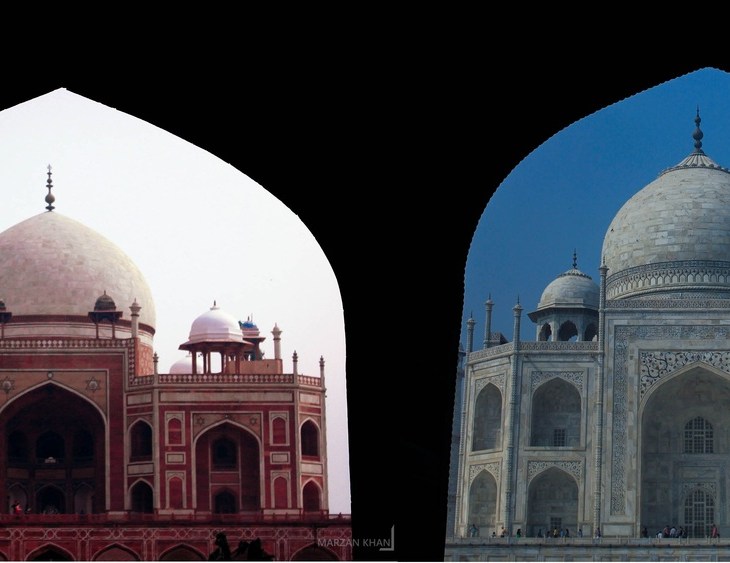 Humayun’s Tomb and Taj Mahal (Image credit: Gilman Independent Research Islam - Malsi)