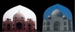 Humayun’s Tomb and Taj Mahal (Image credit: Gilman Independent Research Islam - Malsi)