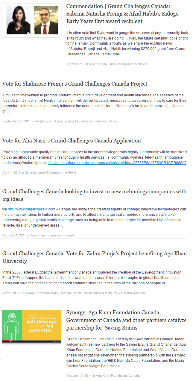 Grand Challenges Canada on IM