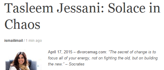 Tasleem Jessani: Solace in Chaos