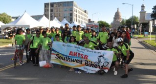 Southwest bikers at the finish line
