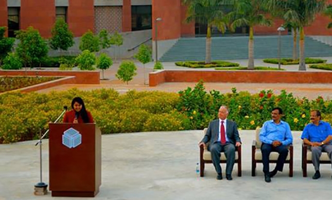 Alisha Sonawalla representing India at an Aga Khan Academy Mock United Nations event. (Image credit: Aga Khan Academy, Hyderabad)