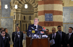His Highness the Aga Khan speaking at the inauguration of the restoration of the "Blue Mosque" in Cairo, 2 May 2015. ( Photo: AKTC/Gary Otte via AKDN)