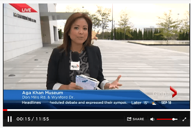 Global News - Toronto receives new addition to cultural mosaic The Aga Khan Park