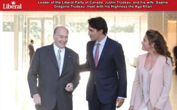 Trudeau praises the work of Aga Khan