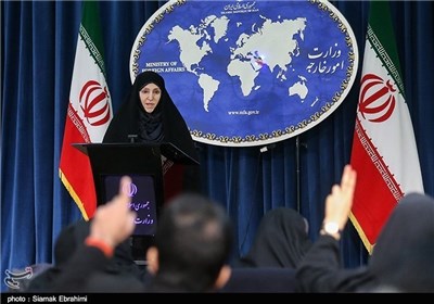 Iran's Foreign Ministry Spokeswoman Marziyeh Afkham condemned a Wednesday terrorist attack in the Pakistani city of Karachi that killed scores of Shiite Muslims on a bus. (Image via Tasnim News Agency)