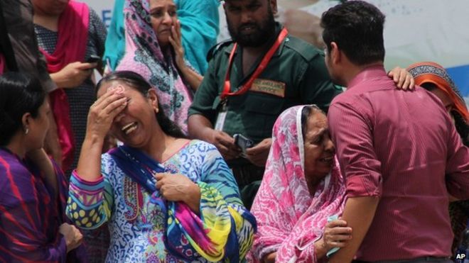Grief-stricken relatives rushed to the hospital when news of the bus attack broke (Image via BBC)