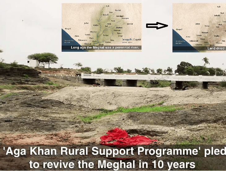 Junagadh's Meghal river revived with a decade of work by villagers assisted by Aga Khan Rural Support Programme India