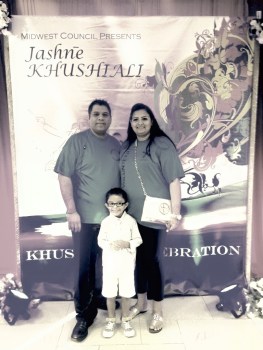 Sabeen Ali with husband Irfan Ali with their little one who volunteered for Midwest council.