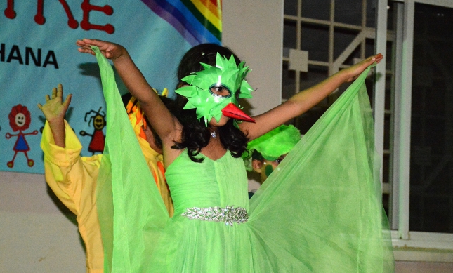 Children dress up and recount a story through play acting. (Image Ismaili Council for Uganda via TheIsmaili.org)