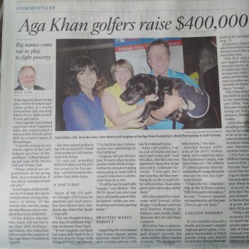 Golfers raise $400,000 in Aga Khan tournament