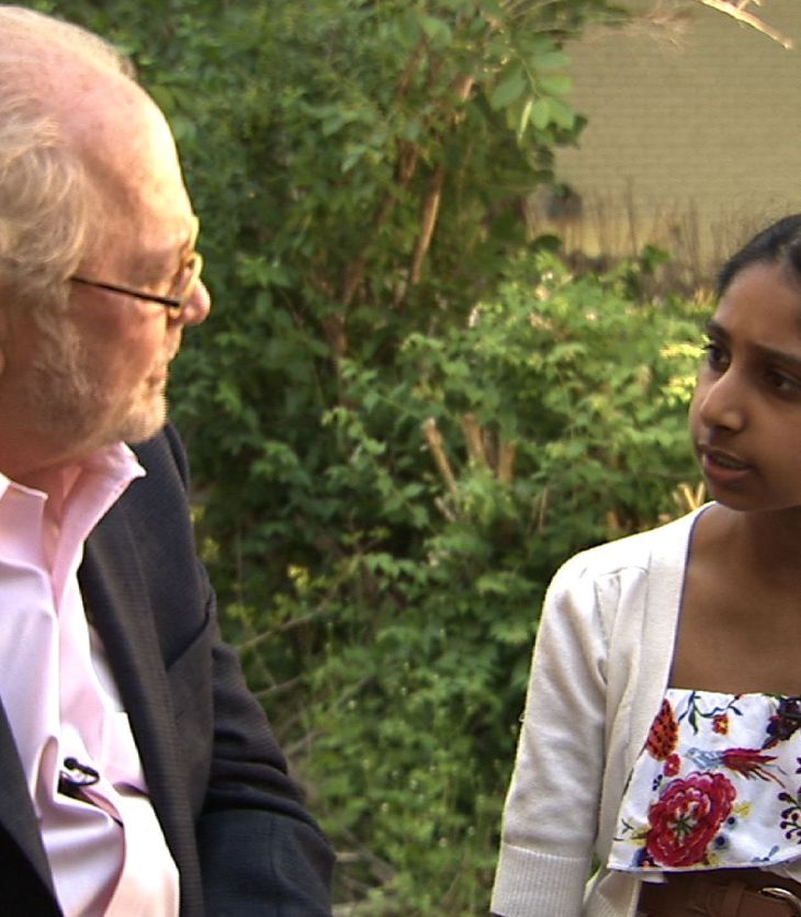 PBS Religion & Ethics NewsWeekly's Lucky Severson interviews Alyna Nanji (Image credit: Religion & Ethics NewsWeekly)